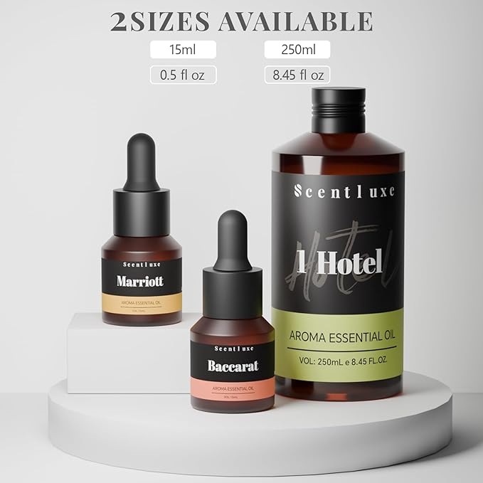 ShangriLa Inspired Hotel Essential Oil & Diffuser Oil - Lemon, Cypress & Ambergris Aromatherapy Blend for Home Luxury 15mL Premium Fragrance Oils for Ultrasonic/waterless Scent Diffusers