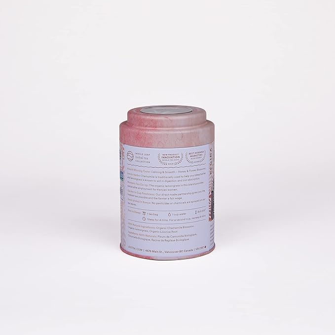 JusTea Chamomile Dream | Pyramid Compostable Tea Bags | Herbal Tea | 12+ Cups | Caffeine Free | Award-Winning | Fair Trade | Non-GMO