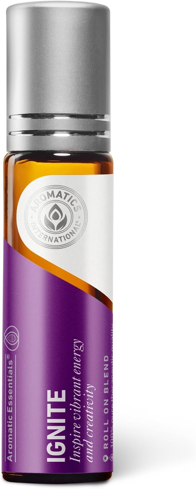 Aromatics International Ignite Essential Oil Blend Roll On, 10ml | Aromatherapy Oil for Motivation