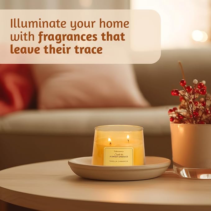 Folkulture Fall Scented Candle | Large 8.81 Oz - Vanilla | Two Wick Soy Candles | Autumn Non Toxic Candles for Relaxing | Long Lasting for Aromatherapy | Thanksgiving & Holiday Gifts for Women