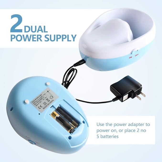 Electric Bubble Nail Soaking Bowl, Manicure Hand Bowl Jet Spa Massage Soak Soothing Relaxing Manicure Machine Soften Cuticles