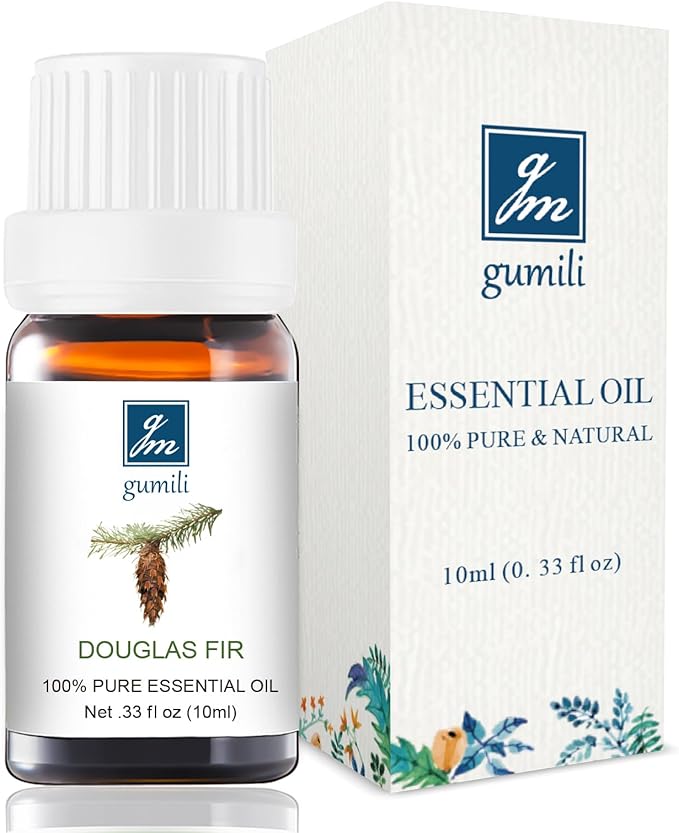 Douglas Fir Essential Oil 10ml - 100% Pure & Natural Douglas Fir Oil for Diffuser, Aromatherapy, Massage, Skin, Hair, Fresh Woodsy Scent