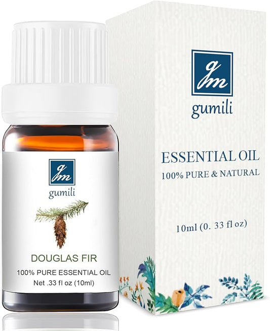 Douglas Fir Essential Oil 10ml - 100% Pure & Natural Douglas Fir Oil for Diffuser, Aromatherapy, Massage, Skin, Hair, Fresh Woodsy Scent
