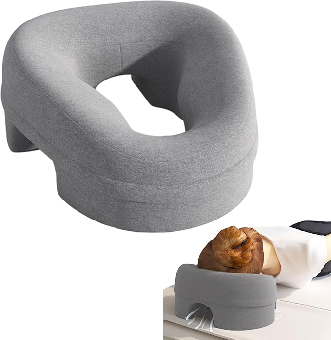 Face Down Pillow for Massage - Headrest Face Pillow for Bed, Stomach Sleeping, Prone Sleepers, Post-Eye Surgery Recovery, and Beach Tanning.