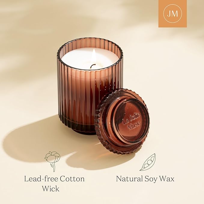LA JOLIE MUSE Tomato & Vine Candle, Scented Candle Gifts for Women&Men, Natural Soy Candles for Home Scented, Long Burning Luxury Jar Candle, 11oz