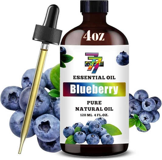 Blueberry Essential Oil (4 oz/120 ml) — Blueberry Oils for Aromatherapy, diffusers, humidifiers, Home fragrances, DIY Skincare, soap Making, DIY Candle Making, Relaxation, Yoga, and Meditation