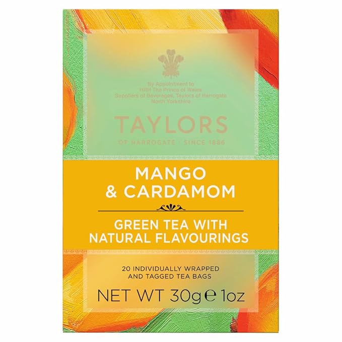 Taylors of Harrogate Mango & Cardamom Green Tea, 20 Count (Pack of 1)
