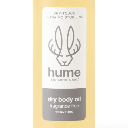 HUME SUPERNATURAL Dry Body Oil Spray - Moisturizing Oil for Dry Skin, After Shower Body Oils for Women and Men, Oil Body Spray, Nourishing, Hydration, Glow, Fragrance Free, 1 Pack