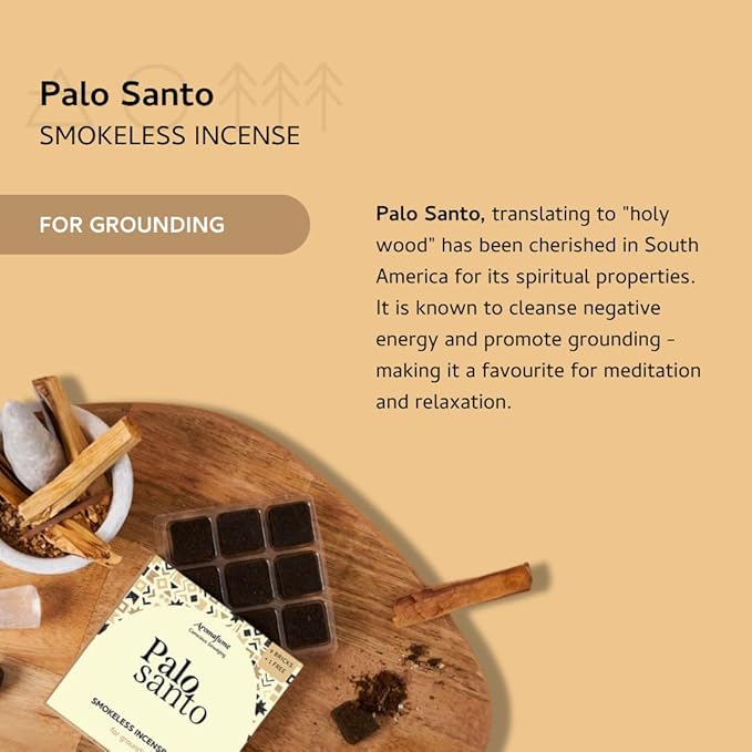 Aromafume Palo Santo Incense Bricks (3 Trays x 9 Pieces Each) | Ideal for deepened Spirituality, Meditation & Rituals | Made Using Pure Peruvian Palo Santo | Refill Pack