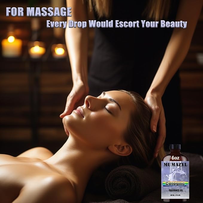 Cologne Fragrance Oil, Cologne Oil 4 Fl Oz 120ML for Diffuser Humidifier Yoga Cleaning DIY Candle Soap Making Essential Oil