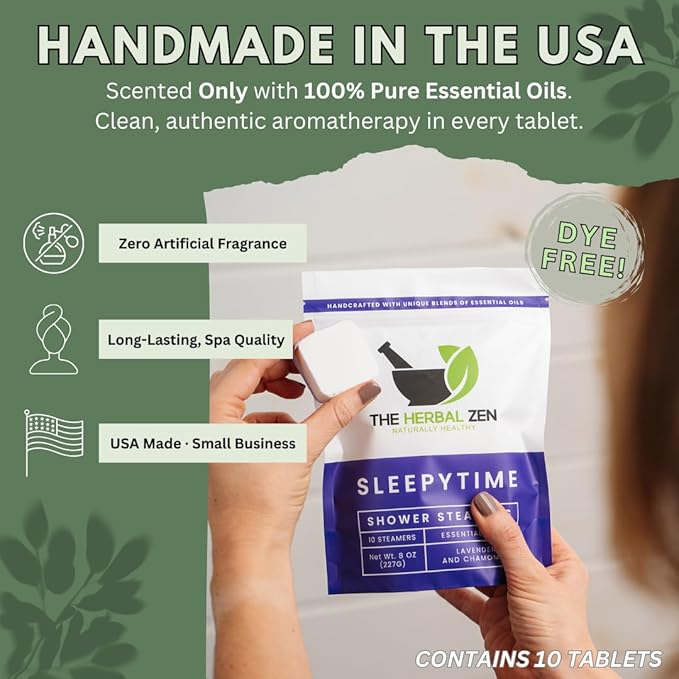 Lavender Shower Steamers Aromatherapy with Essential Oils, Made in The USA Shower Bombs, Shower Bomb Aromatherapy, Relaxing Gifts for Women, Spa Day Gifts, Birthday Gifts for Women and Men