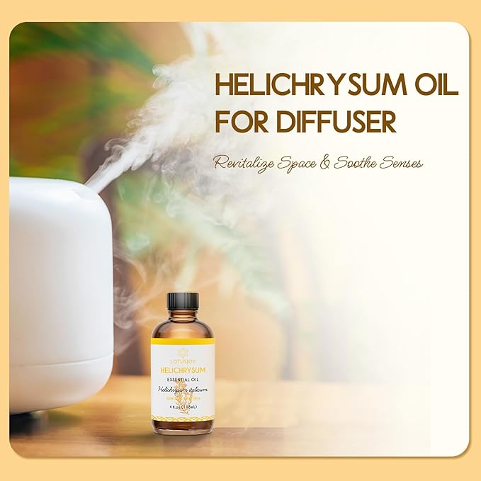 Helichrysum Essential Oil, 100% Pure Helichrysum Italicum Oil for Bruising Skin Roll On Diffuser Room Spray - 4 Oz