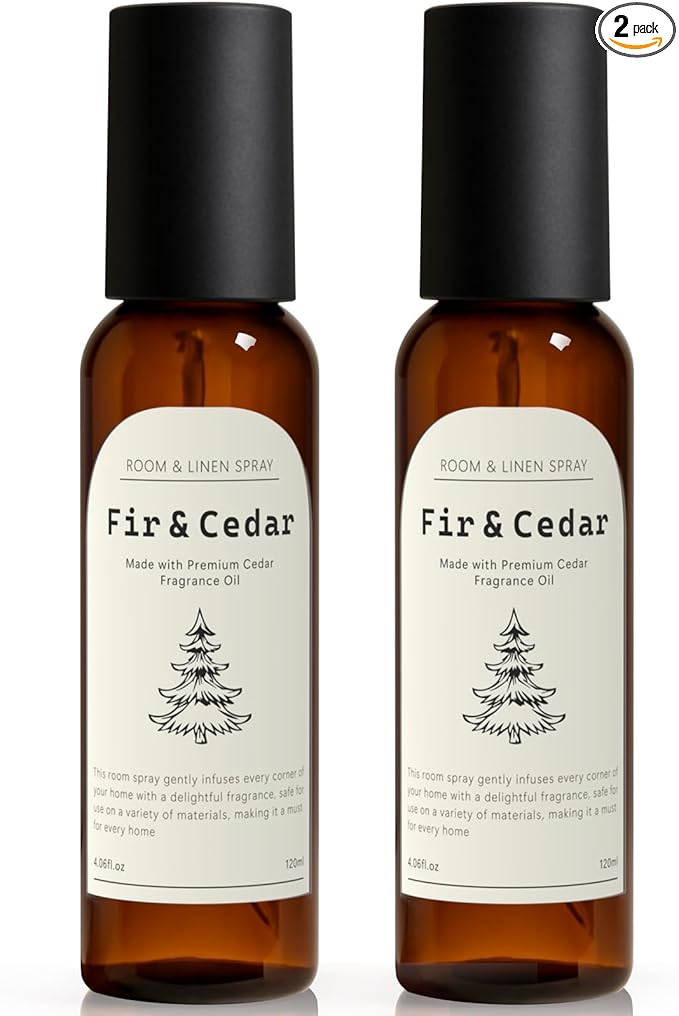 Fir & Cedar Room Spray, Concentrated Room Spray for Home Fragrance, Long Lasting Air Fresheners for Home, Bedding, Fabrics, Odor Eliminator, 8.12 fl oz
