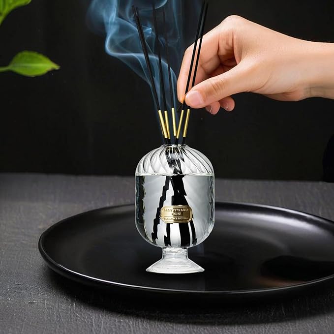 Reed Diffuser Set, Pretty Valley Home Diffuser 200Ml / 6.76 fl OZ Gift Box - Includes Reed Diffuser Sticks, Long Lasting Fragrance Oil and Glass Bottle for Office Living Room Decor (Magnolia Orchid)