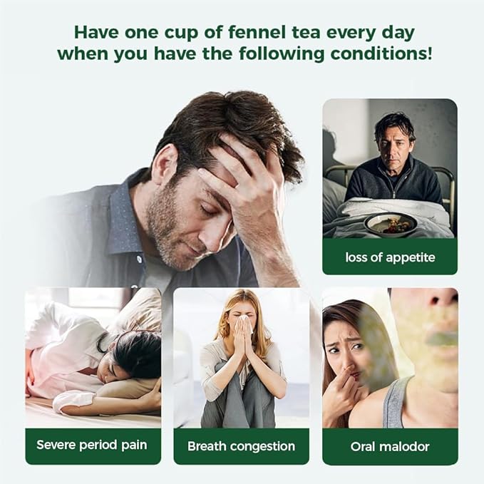 WOTIHA-Organic Natural Fennel Tea 180g. 90 Herbal Tea Bags-100% Natural Premium Herbal Tea, Sugar-Free, Caffeine-Free, Gluten-Free, Vegan