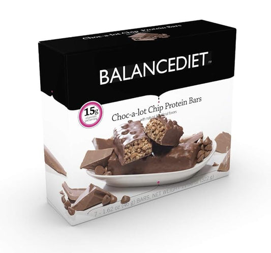 BalanceDiet™ | Protein Bar | 15g of Protein | Low Carb | 7 Bar Box (Choc-A-Lot Chip)