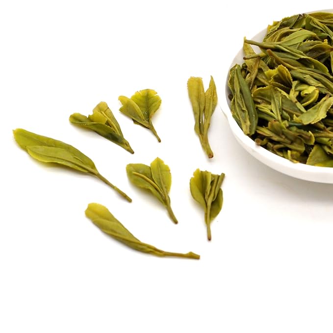 ChaWuWarmSun [A] LongJing Green Tea,3.5oz/100g,Chinese Dragon Well Green Tea Loose Leaf