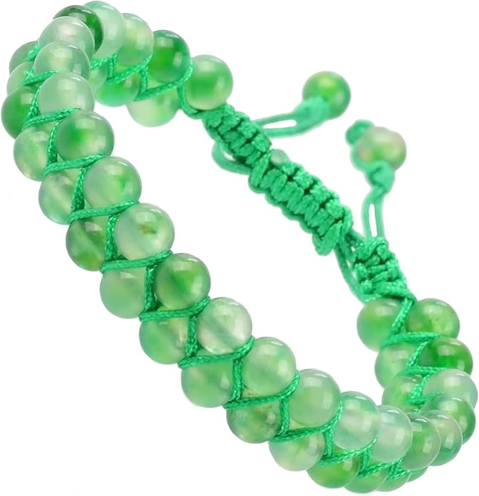 MASSIVE BEADS Double Layer Natural Chakra Healing Power Crystals Macrame Bracelet Yoga Stone Beads Gemstone Meditation Relax Anxiety Bangle for Unisex Women Men