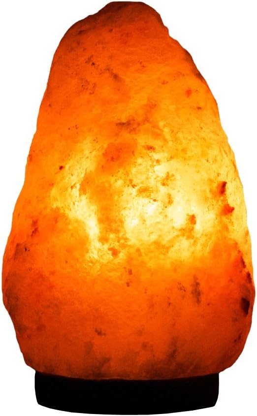 Himalayan Dimmable, Natural Himalayan Crystal Rock Salt Lamp Pink Light, Hand Crafted Wooden Base Direct from Foothills of The Himalayas Home Decor, Night Light & Gifts