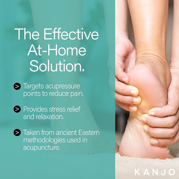 Kanjo Memory Foam Acupressure Foot Mat | Pressure Point & Acupressure Mat for Feet | Helps Relieve Plantar Fasciitis, Heel Pain & Arch Pain | for Use at Standing Desk