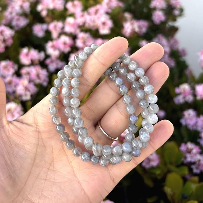 Adabele 1pc Natural Stretch Gemstone Bracelet 6mm (0.24 Inch) Bead 7" 7.5" 8 inch Healing Crystal Quartz Energy Chakra Jewelry Women Birthday Gift