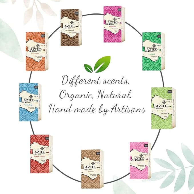 Soul Sticks Aztec Cinnamon Resin Incense Sticks, 90 Hrs Burn Time – 100% Natural, Hand-Rolled & Slow-Burning 6 Pcs| Artisan Blend for Yoga, Meditation, Relaxation, Aromatherapy (Patchouli)