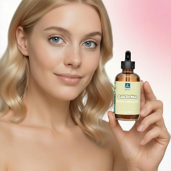 Gardenia Fragrance Oil 2 Oz, Natural Scent Oil for Home Essential Oils Diffuser, Candle Making, Soap Making, DIY Body Oils, Perfume, Body Mist, Spray - Floral Scent