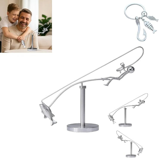 Fisherman Balancing Sculpture - Kinetic Balance Art Decor, The Fisherman Balancing Sculpture Ornament, Creative Balancing Sculpture for Home Office (1PCS)
