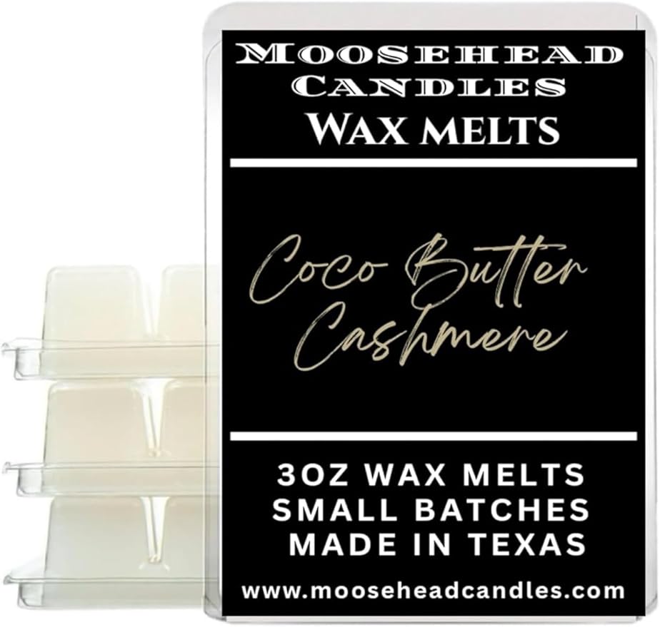 4 Pack Coco Butter Cashmere Wax Melts – Soy Blend, Hand Poured, Long Lasting Home Fragrance, Cozy Warm & Sweet Scent, Compatible with Wax Warmers, Gift Ready