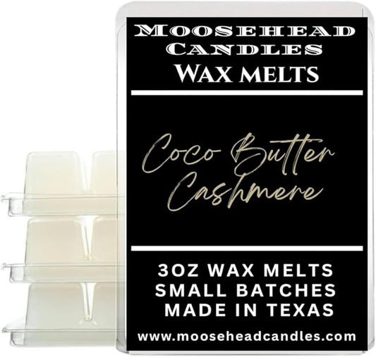 4 Pack Coco Butter Cashmere Wax Melts – Soy Blend, Hand Poured, Long Lasting Home Fragrance, Cozy Warm & Sweet Scent, Compatible with Wax Warmers, Gift Ready
