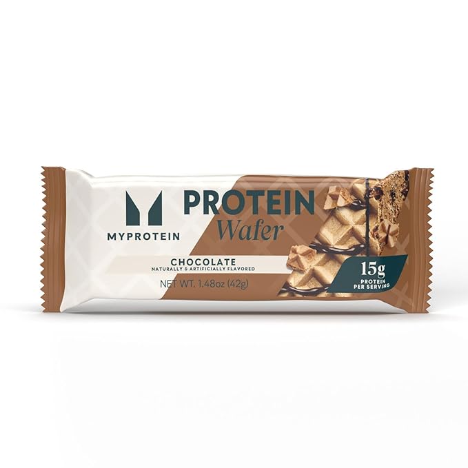 Myprotein Protein Bars, Crispy Protein Wafers, 15g High Protein Snacks, Box of 10 Chocolate Wafers Packs, Milk & Whey Protein Isolate, Light & Crunchy