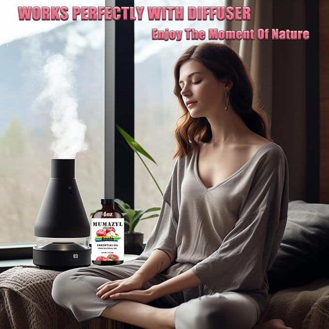 Apple Essential Oil, Apple Oil 4 Fl Oz 120ML for Diffuser Humidifier Yoga Cleaning DIY Candle Soap Making Essential Oils