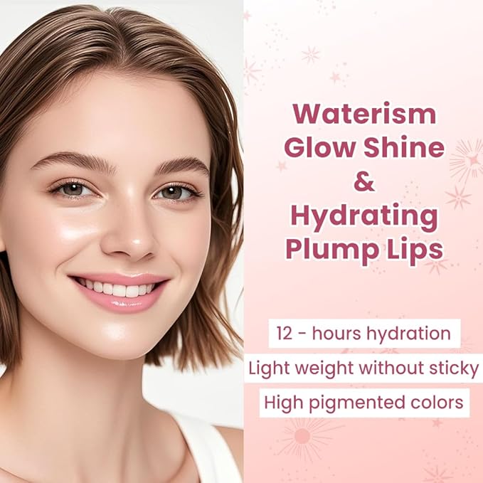 CATKIN Glossy Lip Balm Ultra Hydating Glow Lip Tinted Jelly Plump Melting Balm Shea Butter Repair Soothing For Dry Lips Dewy Finished 0.12 oz C06 BLOSSOM