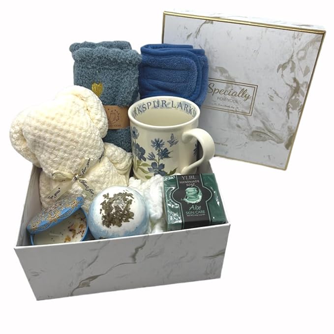 Spa Gift Baskets for Women,Luxury Self Care Gifts for Mom,Get Well Soon Gifts for Friend,Thank You Relaxing Box Gifts for Women 20th,30th,40th,50th,60th 70th 75th Birthday,Anniversary