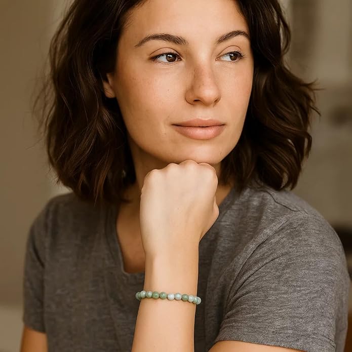 Cherry Tree Collection - Small, Medium, Large Sizes - Gemstone Beaded Bracelets For Women and Men - 6mm Round Beads