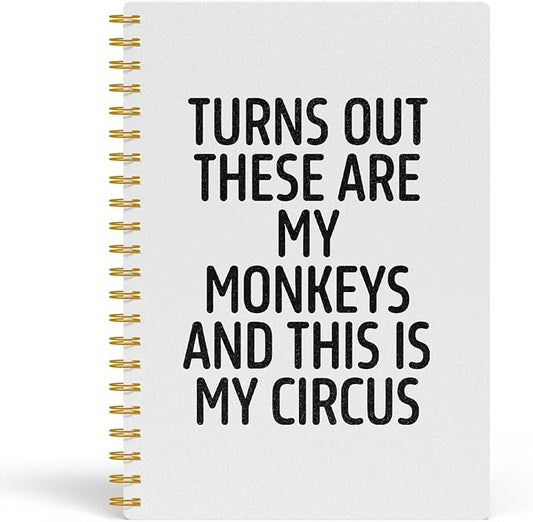 Funny Notebooks for Work, White Aesthetic Journal, Funny Boss Day Gifts, Boss Gifts for Men Women, Funny Gifts for Boss, Boss Office Decor, Spiral Notebook 5.5x8.3 Inch