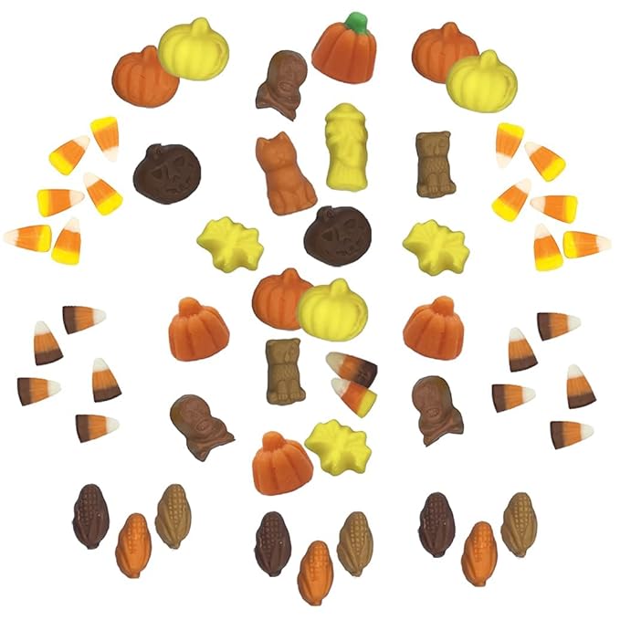 Halloween Gummy and Fall Festival Mix, Delicious Gummy, Party Favor (Half-Pound)