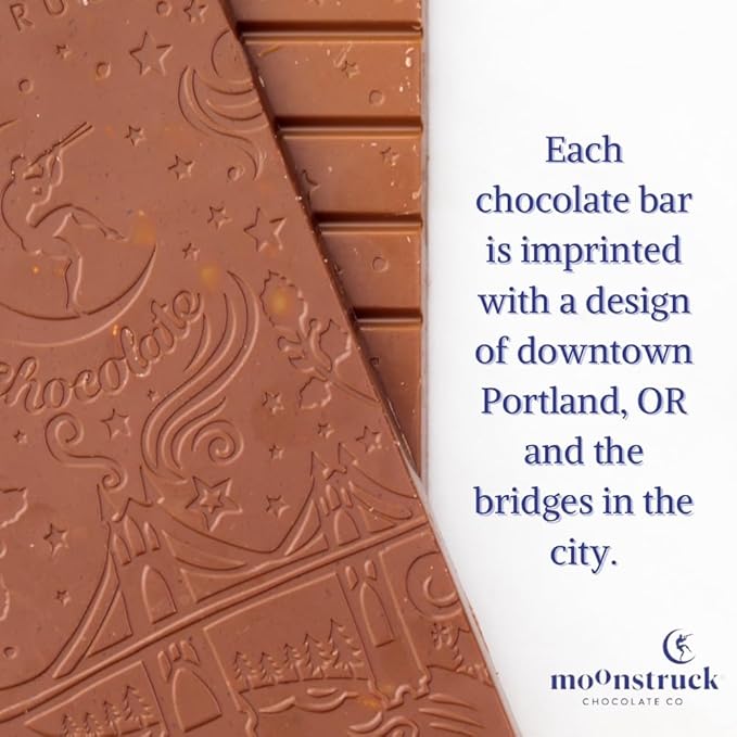 Moonstruck Chocolate Blueberry and Passion Fruit Dark Chocolate Bar, 68% Cacao, 3.0oz (Pack of 1)