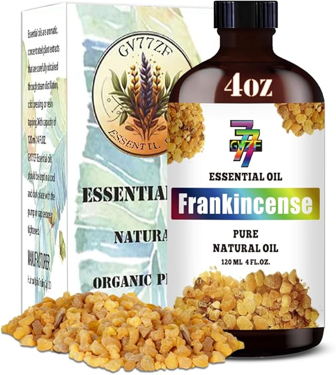 Frankincense Essential Oil (4 oz/120 ml) — Frankincense Oils for Aromatherapy, diffusers, humidifiers, Home fragrances, DIY Skincare, soap Making, DIY Candle, Relaxation, Yoga, and Meditation