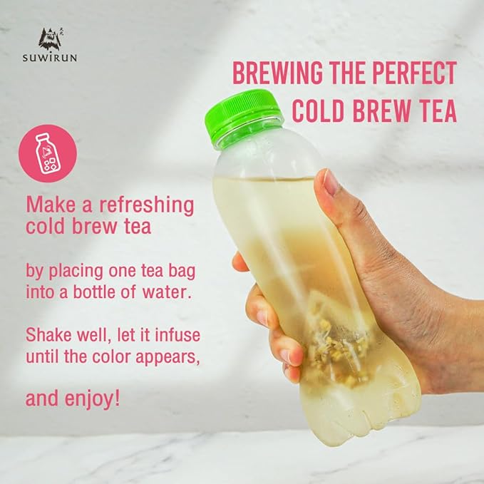 Suwirun Organic Lemongrass Tea 25 Bags – Product of Thailand – Citrusy & Refreshing Herbal Tea, Caffeine-Free, No Calories, Soothes Throat & Aids Digestion, Enjoy Hot or Cold