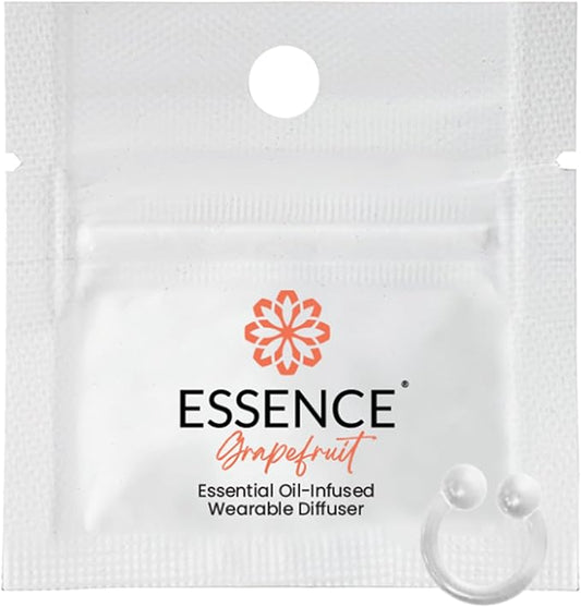 Essence Wearable Aromatherapy Nasal Diffuser – Grapefruit Essential Oil Nose Ring Silicone Inhaler for Stress & Mood Support - Made in USA & Travel-Friendly