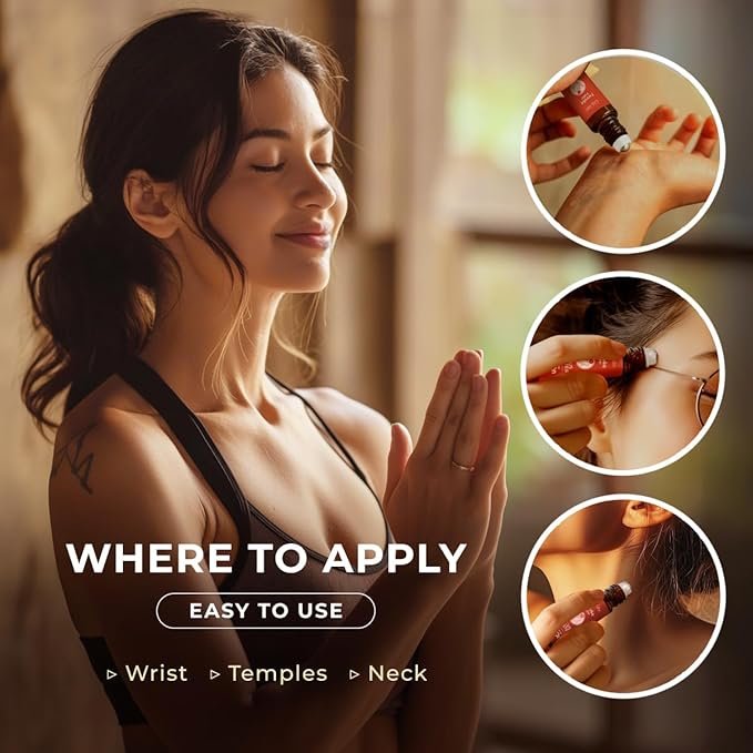 Gya Labs Focus Booster Essential Oil Roll On - 0.34 Fl Oz - Travel Size Roller for Camping, Skin, Aromatherapy Relief, Convenience