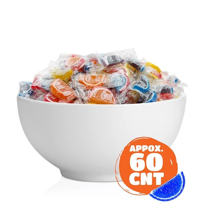 Fruit Slices - 2 Pound Bulk Pack (About 60 Count) - Jelly Candy - Assorted Flavors - Individually Wrapped Treats