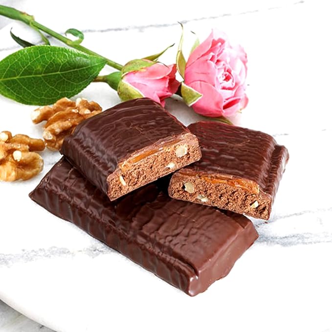 Nutmeg State Nutrition High Protein Bars, 7 Servings Per Box (1 Box (7 Servings), Brownie Bar with Caramel)