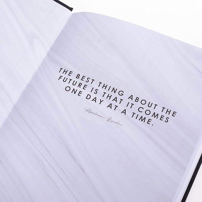 Graphique Self-Care Journal - Punch Today in the Face - 256 Pages - Weekly Quote & Daily Fill in Interiors - Hardbound Fabric Cover - Ribbon Marker (6" x 8")