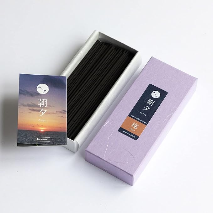 Asayu Japan Incense Sticks with Low Smoke for Morning or Evening Meditation, Relax or Yoga, Made in Japan 40gr - Plum Blossom