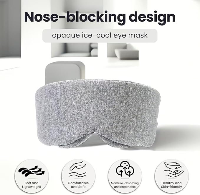 3D Eye Mask Sleep Mask for Travel Light Blocking Comfortable Eyemask Lightweight Non-Press Sleeping Mask Eye Protection for Deep Sleep Optimal Sleep Experience (White)