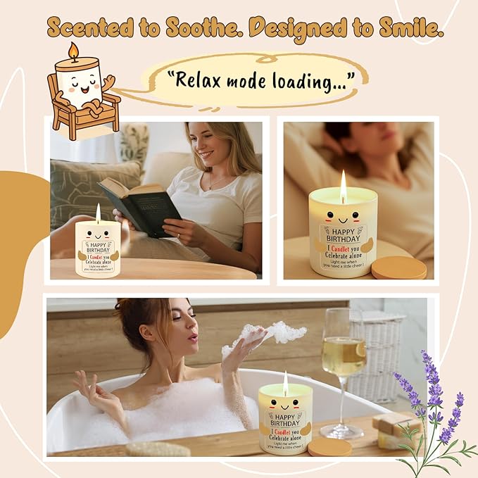 Happy Birthday Candle, Happy Birthday Gifts for Women and Men, Mom, Dad, Sister, Teacher, Friends, Wife, Husband, Coworker, Fun Gift Ideas for 30th, 40th, 50th and 60th Birthdays Party Decor