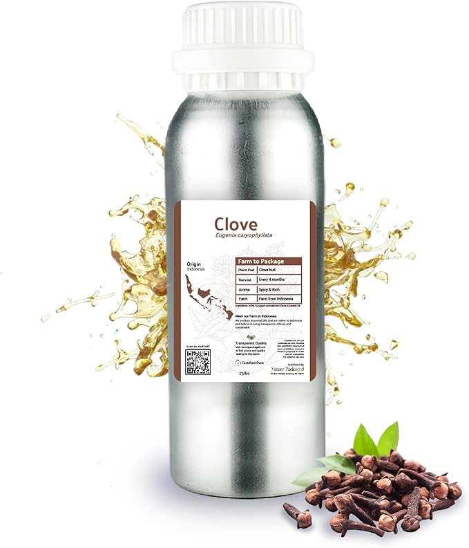100% Pure Clove Essential Oils - Essential Oils for Diffusers Aromatherapy & Humidifiers (2Lb) | Natural Cold-Pressed