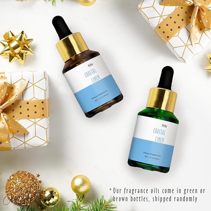 Costal Linen Fragrance Oil, MitFlor 30ml Single Scented Oils, Large Size Premium Grade Fragrance Oil for Soap & Candle Making, Aromatherapy Diffuser Oils, Clean & Fresh Scent for Home